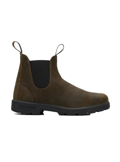 BLUNDSTONE BLUNDSTONE - NABUK GREEN OLIVE OIL WITH BLACK ELASTIC 1615