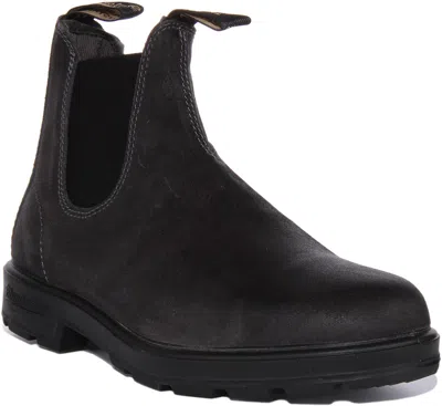 Pre-owned Blundstone 1910 Unisex Waxed Leather Upper Chelsea Boots In Grey Size Us 7 - 13