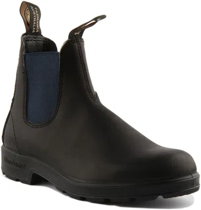 Pre-owned Blundstone 1917 Unisex Pull On Leather Chelsea Boot In Black Blue Size Us 5 - 11