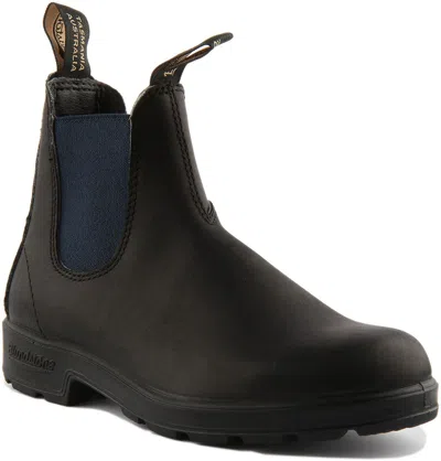Pre-owned Blundstone 1917 Unisex Pull On Leather Chelsea Boot In Black Blue Size Us 7 - 13