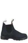 Blundstone Suede Ankle Boot With Elastic Inserts In Navy Nubuck