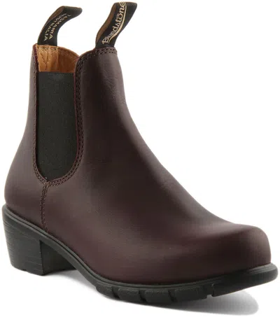 Pre-owned Blundstone 2060 Womens Block Heel Pull On Chelsea Boots In Wine Size Us 5 - 11