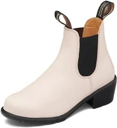 Pre-owned Blundstone 2160: Women's Heeled Boot, Pearl In White