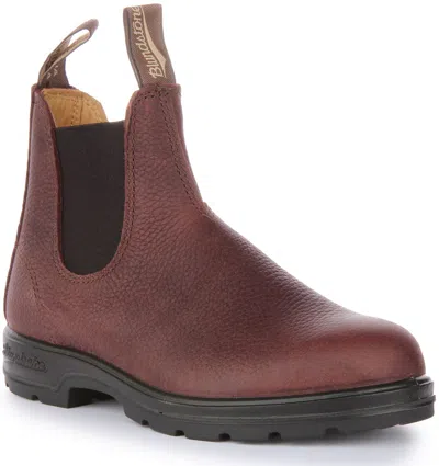 Pre-owned Blundstone 2247 Pebbled Leather Chelsea Slip On Boot Brown Size Us 5 - 13