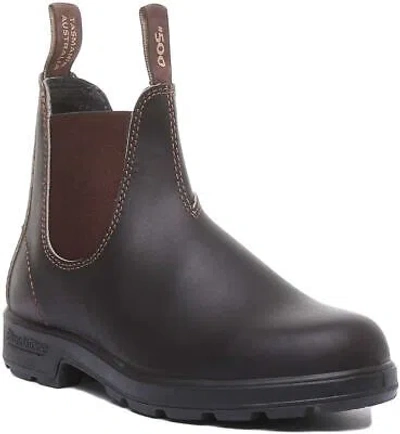 Pre-owned Blundstone 500 Stout Brown Leather Mens Boots In Dark Brown Size Us 5 - 11