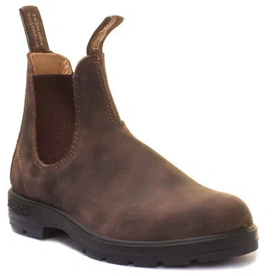 Pre-owned Blundstone 585 Womens Leather Matt Chelsea Ankle Boots In Rust Us Size 6 - 11