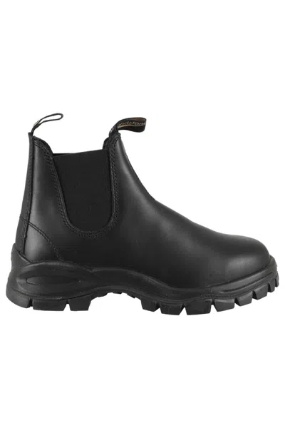 Blundstone Ankle-high Black Leather Boots With Rubber Sole