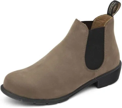 Pre-owned Blundstone Bl1971 Ankle Chelsea Boot In Stone Nubuck