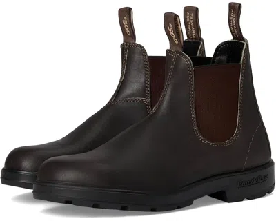 Blundstone Bl500 Boots Women's Stout Brown Leather Ankle Chelsea Ver263 In Black