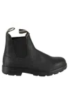 Blundstone Black Leather Boot With Elastic Side Panels