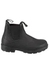 Blundstone Black Leather Boot With Elastic Side Panels