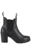 Blundstone Black Water-repellent Leather Ankle Boots With Logo Tab In Black