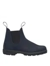 Blundstone Suede Ankle Boot With Elastic Inserts In Blue