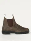 Blundstone Rustic Brown Leather Chelsea Boot With Contrast Stitching In Brown