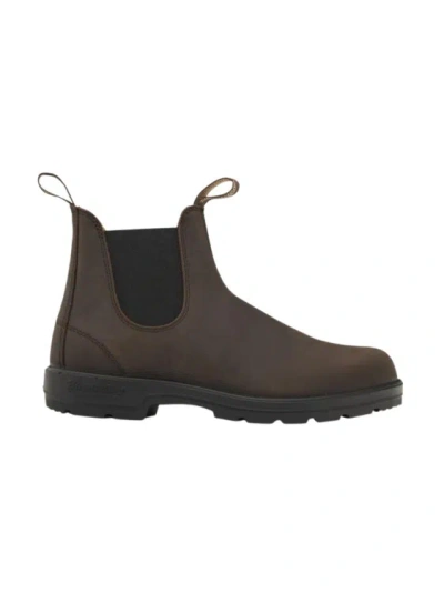 BLUNDSTONE BLUNDSTONE BROWN LEATHER ANKLE BOOTS
