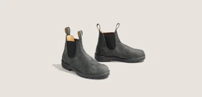 BLUNDSTONE CLASSIC 587 CHELSEA BOOTS WOMEN'S RUSTIC BLACK LEATHER ANKLE VER101
