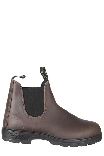 Blundstone Clay 2446 Waxed Nubuck Slip-on Chelsea Boots In Burgundy