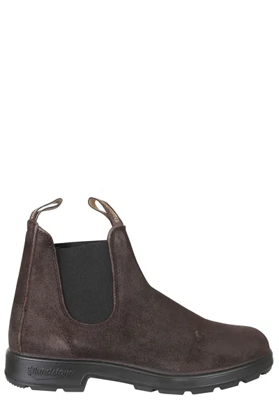 Blundstone Dark Brown 2610 Waxed Suede Chelsea Boots