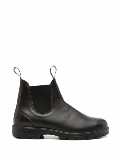 Blundstone Elasticated Leather Chelsea Boots In Brown