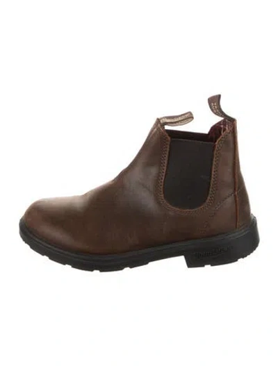 Pre-owned Blundstone Leather Chelsea Boots In Burgundy
