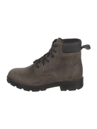 Pre-owned Blundstone Leather Combat Boots In Brown