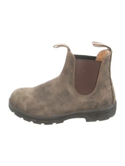 Pre-owned Blundstone Leather Distressed Accents Chelsea Boots In Brown