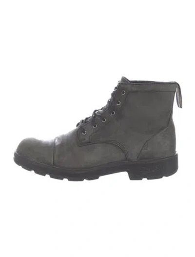Pre-owned Blundstone Leather Lace-up Boots In Gray