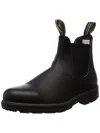 Blundstone Ankle Boot With Soft Gray Nubuck Upper In Black