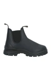 Blundstone Man Ankle Boots Black Size 9 Leather In Black