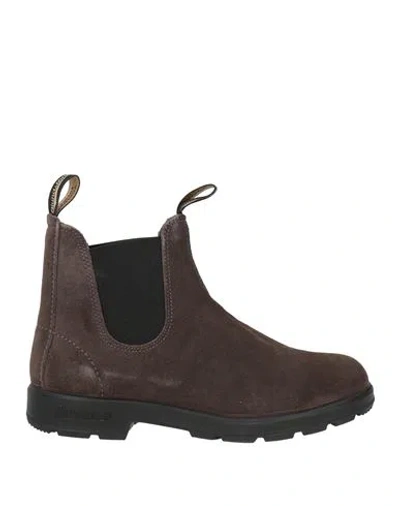 Blundstone Man Ankle Boots Charcoal Size 10.5 Leather In Grey