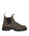 Blundstone Man Ankle Boots Dark Brown Size 11 Leather, Elastic Fibres