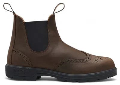 Pre-owned Blundstone Men's  2444 Brogue Sneakers In Antique Brown