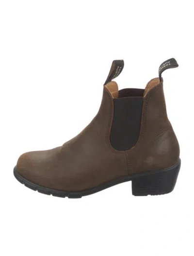 Pre-owned Blundstone Nubuck Chelsea Boots In Brown