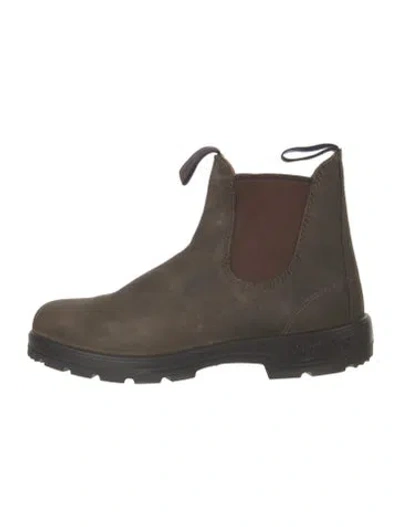 Pre-owned Blundstone Nubuck Chelsea Boots In Brown