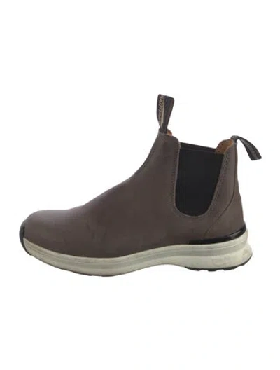 Pre-owned Blundstone Nubuck Grosgrain Trim Sock Sneakers In Brown