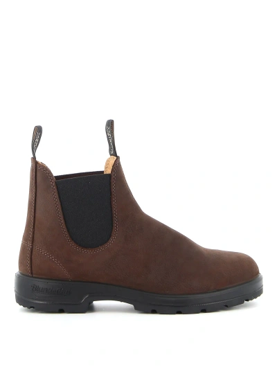 Blundstone Nubuk Chelsea Boots In Brown