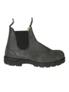 Blundstone Rustic Leather Boots With Elastic Side Panels And Rubber Sole In Gray