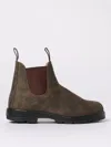 Blundstone Rustic Brown Leather Chelsea Boot With Contrast Stitching In Brown