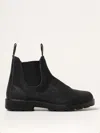Blundstone Suede Ankle Boot With Elastic Inserts In Blau