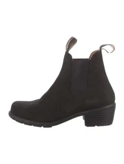 Pre-owned Blundstone Suede Chelsea Boots In Black