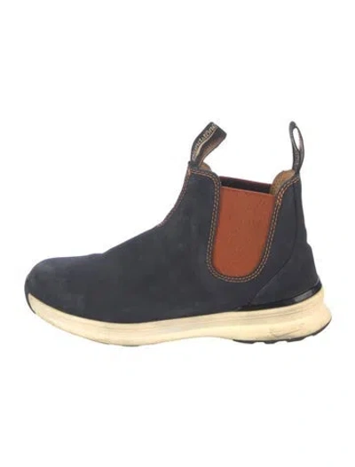 Pre-owned Blundstone Suede Chelsea Boots In Blue