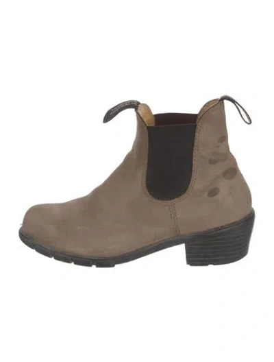 Pre-owned Blundstone Suede Chelsea Boots In Brown