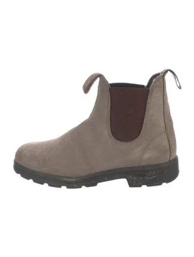 Pre-owned Blundstone Suede Chelsea Boots In Gray