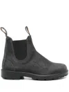 Blundstone Ankle Boot With Soft Gray Nubuck Upper In Grey