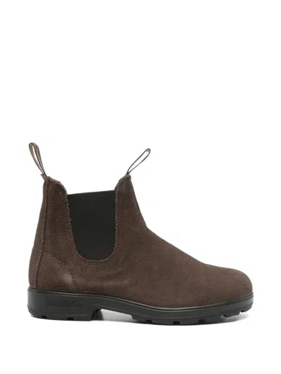 Blundstone Suede Chelsea Boots In Brown