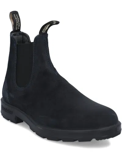 Blundstone Suede Elastic-sided Boots In Blue