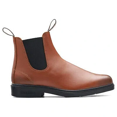 Pre-owned Blundstone Unisex Boots 2244 Casual Pull-on Ankle Chelsea Leather In Cognac