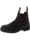 Blundstone Chelsea Black Ankle Boots With Elasticated Inserts In Brown