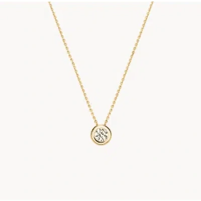 Blush 14k Yellow Gold 5mm Zirconia Circle Set Necklace