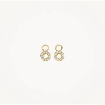 Blush 14k Yellow Gold & Zirconia Circle Earring Charms